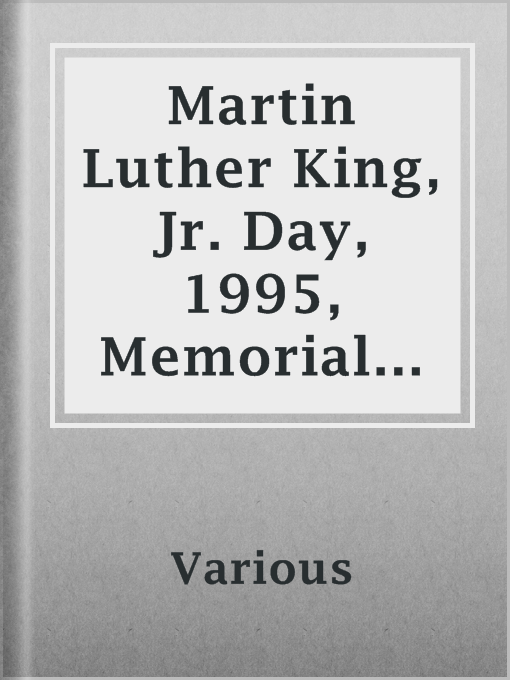 Title details for Martin Luther King, Jr. Day, 1995, Memorial Issue by Various - Wait list